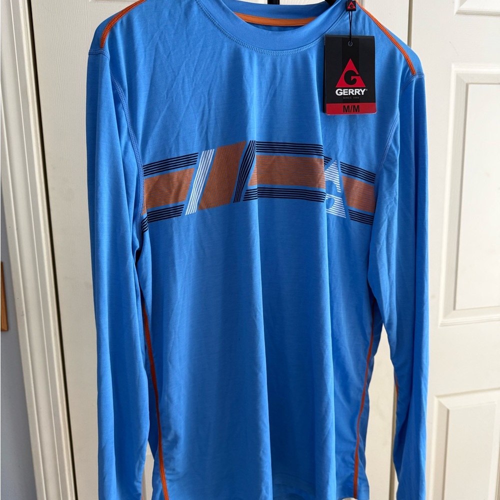 Gerry Weber Blue Shirt with Orange Trim